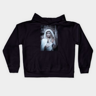 Snow princess portrait 1 Kids Hoodie